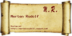Merten Rudolf névjegykártya